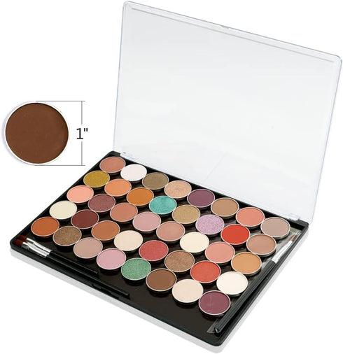 XL Large Empty Magnetic Makeup Eyeshadow Palette - Clear Cover with 20pcs Adhesive Stickers for DIY