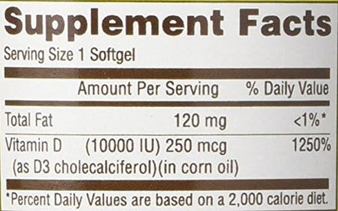 Mason Vitamins D 3 10,000 Iu Softgels | 30 Count