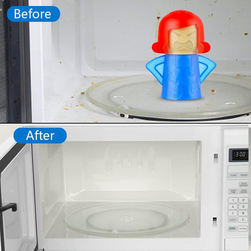 Abnaok Angry Mama Microwave Cleaner, Blue Microwave Oven Steam Cleaner with English Manual for Home or Office