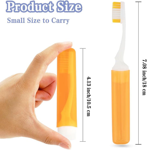 Travel Toothbrush Set - 24PCS Mini Soft Portable Toothbrush with Cover, Individually Wrapped for Camping and Home