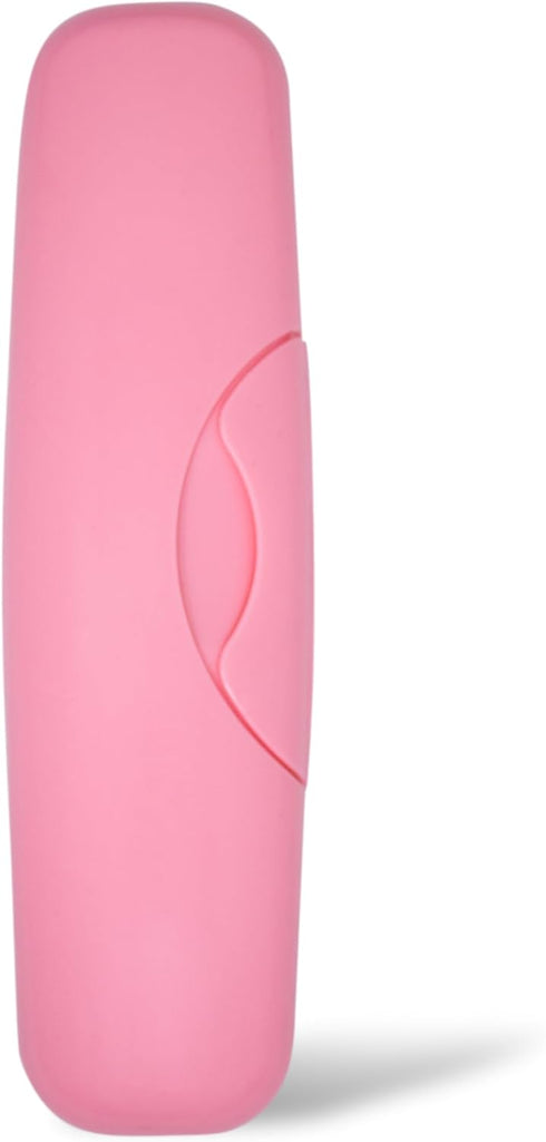RADIUS Toothbrush Big Brush with Replaceable Brush Head BPA Free ADA Accepted - Left Hand - Pastel Pink Brush