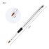WOKOTO 6pcs Nail Brushes, Silver Metal Handle Nail Art Builder Crystal Carve Brush Set for 3D Pattern Design