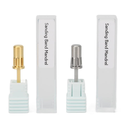 Nail Drill Bit, 2pcs Mandrel for Sanding Bands, Tungsten Steel Manicure Tool for Electric Nail Grinding