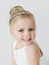 SWEETV Flower Girl Headpiece - Pearl Girls Headband for Wedding, Princess Hair Accessories for Birthday Party