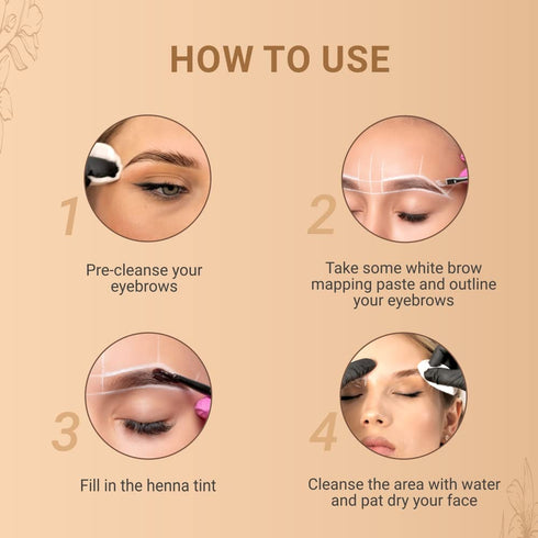 MINA White Mapping Brow Paste 5g, Draw or Sketch the Right Shape of the Eyebrow, Brow Mapping String, Eyebrow Contour