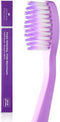 HIMALAYA PINKSALT Purple Toothbrush, Medium Toothbrushes for Adults, Gentle Plaque Remover with Tapered Bristles