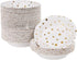 50pcs Gold Stars Disposable Paper Bowls, 20oz Large Decorative Serving Bowls for Wedding & Birthday Parties
