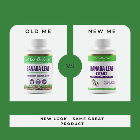 Paradise Herbs Banaba Leaf, 12:1 Concentrated Extract, 250 mg, Vegan, Gluten-Free, 180 Count