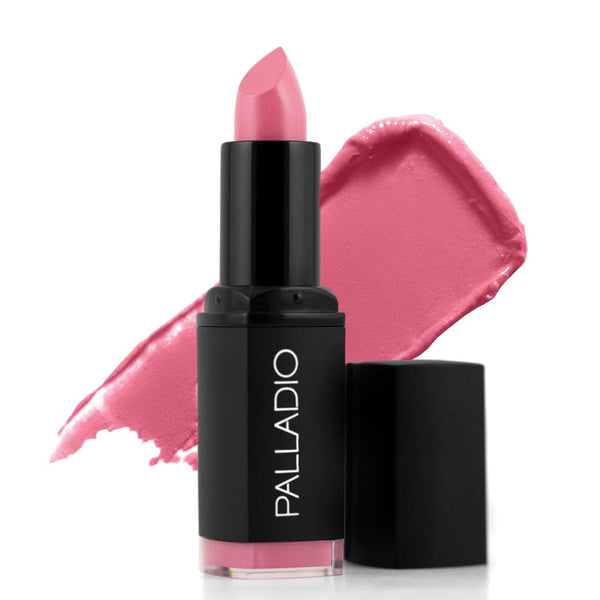 Palladio Herbal Matte Lipstick, Bella Pink, Creamy Full Coverage Long Lasting Matte Lipstick