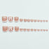Square Fake Toenails Glossy French Press on Toenails - Nude Pink Short Acrylic False Toes Nails with 5D Bow Designs, 24