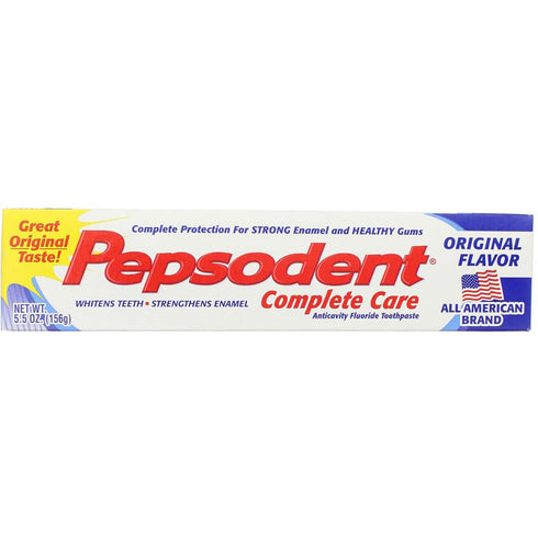 Pepsodent Complete Care Anticavity Fluoride Toothpaste Original Flavor - 5.5 oz, Pack of