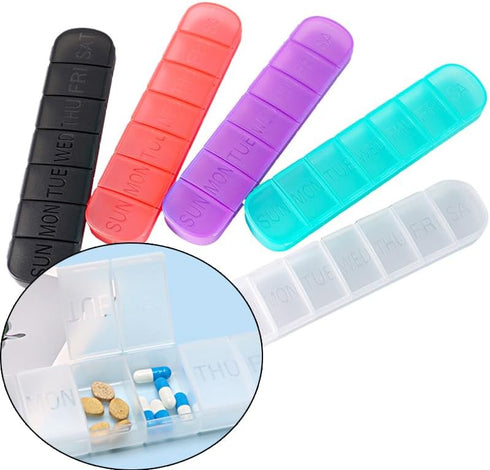 Wopanxye 7 Weekly Pill Organizer, Large Day Vitamin Case Reminder, Matte White, Daily Medicine Box, AM PM Capsules