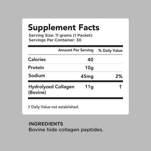 AMANDEAN Collagen Peptides Powder Packets - 30 Individual Stick Packs, Grass-Fed Hydrolyzed Protein