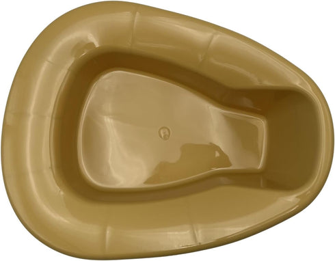 2 Pack Heavy Duty Portable Deluxe Stackable Contour Bedpan, Gold