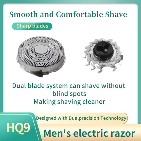 Hq9 Electric Razors Blades Replacement Fit for Norelco 8240XL 8250XL, Durable Shaver Blades for norelco 8140XL 8150XL 8160XL 8170Xl 8171XL 8175XL 8251XL, Cutter Blades for Smooth Shaving-3Pcs