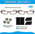 Bright LED Readers with Lights, Lighted Magnifier Reading Glasses for Nighttime Use (+3.0)