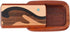 Handcrafted Pocket Pill Box - Standard Size in Padauk Wood with Elegant Wave Inlay