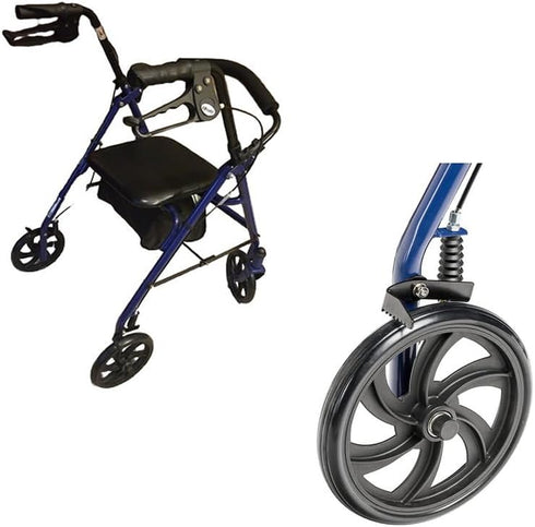 Wheel Replacement Parts for Wheelchairs, 1 Pair of 7.5 Inch Wheels for Walkers