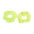 Set of 8 Neon Color Solid Scrunchies, Hair Scrunchy (Pink, Yellow, Green, Orange)