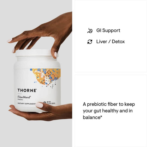 THORNE FiberMend, Prebiotic Fiber Powder for Regularity and Balanced GI Flora, 11.6 Oz