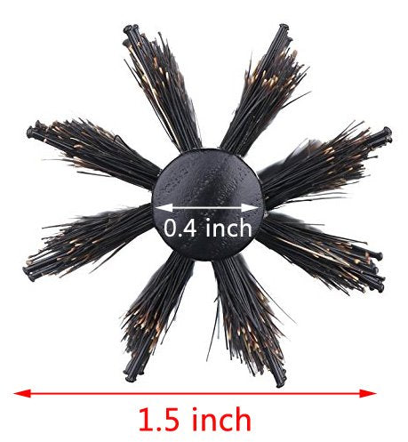 PERFEHAIR Round Brush with Natural Boar and Nylon Bristles, Small Volumizing Hair Brush, 1.5 Inch Diameter