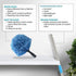 Cobweb Duster with Pole, 4ft Stainless Steel Pole, Medium-Stiff Bristles for Walls and Window Screens