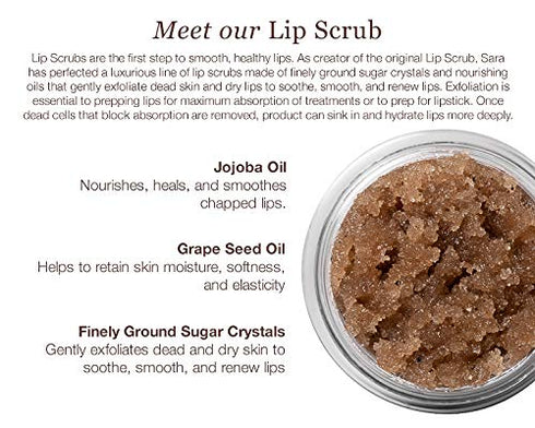 Sara Happ The Lip Scrub: Pink Grapefruit Sugar Scrub for Dry Lips - Gently Exfoliate, Polish, Revitalize Lips with