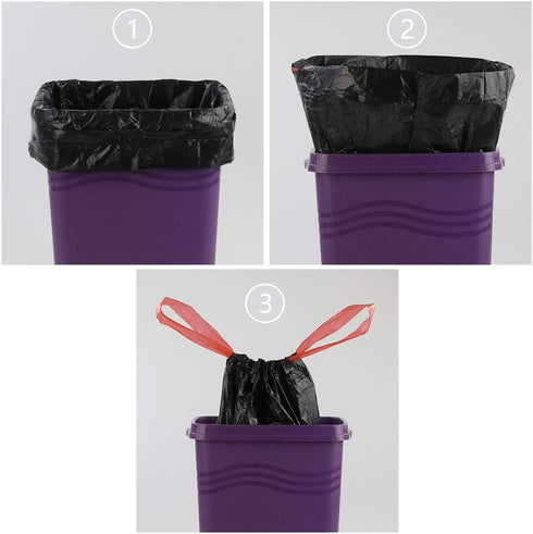 2.6 Gallon Small Drawstring Trash Bags, 104 Count Black Garbage Bags