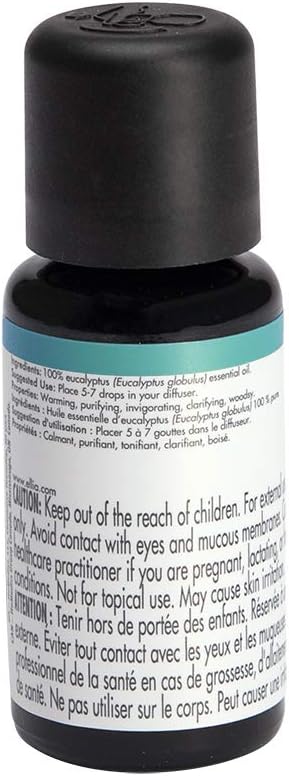 Ellia Diffuser Essential Oil Eucalyptus - 100% Pure, Therapeutic Grade, 15 mL Bottle