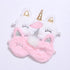 2 Pack Cute Animal Sleep Mask for Girls, Soft Plush Unicorn Blindfold Eye Cover for Travel & Sleeping