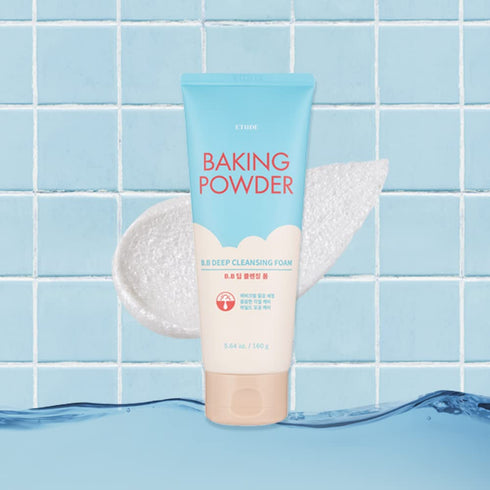 ETUDE Baking Powder B.B Deep Cleansing Foam, 5.4 fl.oz. (160ml) for Perfect Cleansing and Peeling