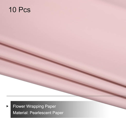 MECCANIXITY 10 Pcs Flower Wrapping Paper 22.8x22.8 Inch Waterproof for Florist Bouquet and DIY Crafts