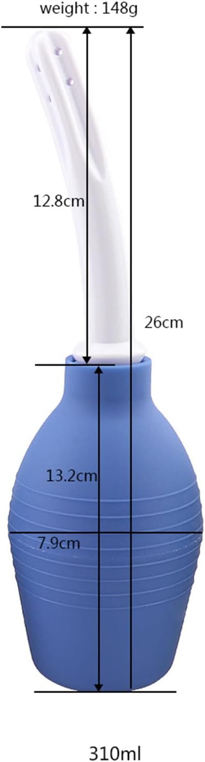 Anal Douche Enema Bulb, Vaginal Cleaner for Women’s or Man’s Health, Colon Cleansing Detox (Blue, 10.4 Ounce)