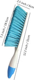 Jilukibo 2-Pack Soft Bristle Cleaning Brushes for Bed Sheets - Blue & Rose Red