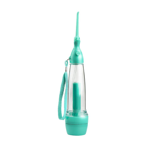 Cordless Water Dental Flosser, Non-Electric Portable Manual Air Pressure Dental Oral Irrigator for Home & Travel