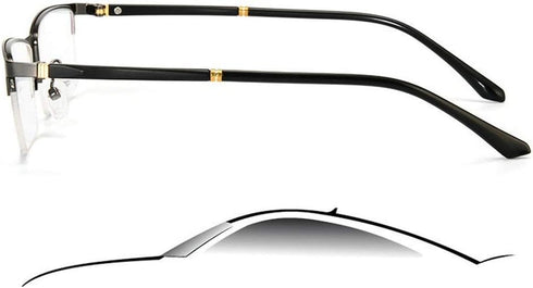 Transition Photochromic Rectangular Frame Bifocal Reading Glasses for Men Women, UV400, Clear Sunglasses