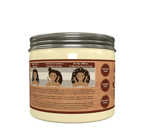OKAY BLACK JAMIACAN CASTOR OIL MOISTURE and CURLING HAIR SORBET 17.oz / 482 gr.