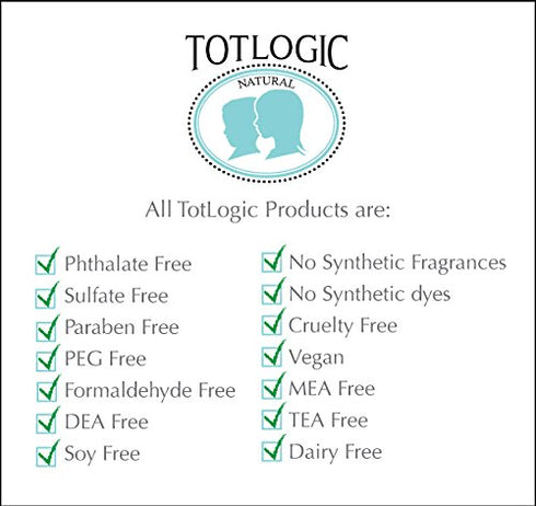 TotLogic Kids and Baby Safe Gentle Body Lotion - 8 oz Original - Plant Based Formula with Essential Oils