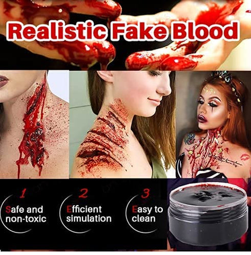 Mysense Liquid Latex Scar Wax SFX Makeup Kit for Fake Scars, Wounds, and Burns with 6 Color Bruise Wheel