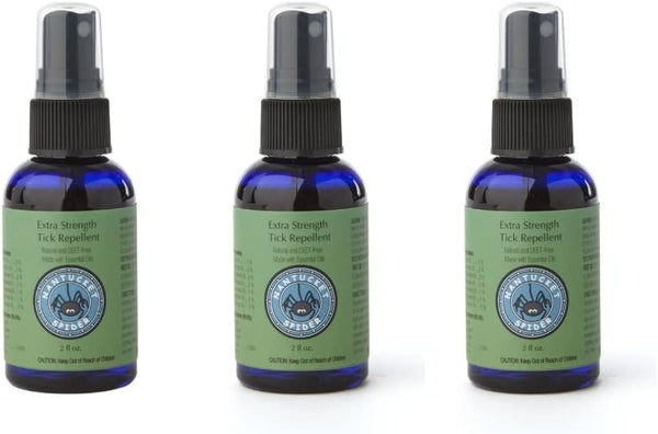 Nantucket Spider Extra Strength Tick Repellent Spray, 2 fl oz, Pack of 3, DEET Free, Organic Essential Oils