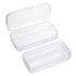 JUXYES Plastic Sterilizing Tray for Nail Art Tools, Portable Sterilizer with Strainer, Clear Storage Box Organizer