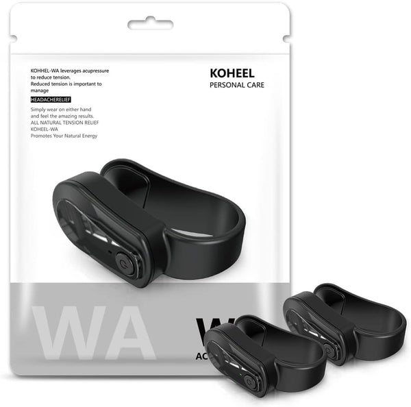 KOHEEL Wearable Acupressure Device for Headache, Migraine, Tension Relief, Small 2 Count