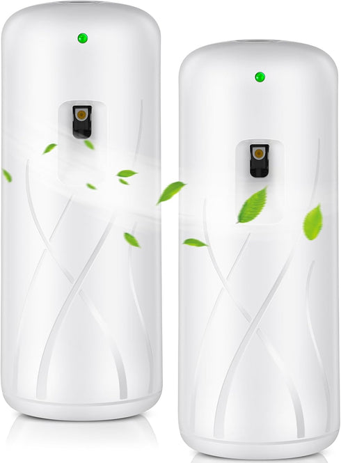 2 Pcs Automatic Air Freshener Spray Dispenser, Battery Operated for Bathroom, Bedrooms, Offices, Hotels