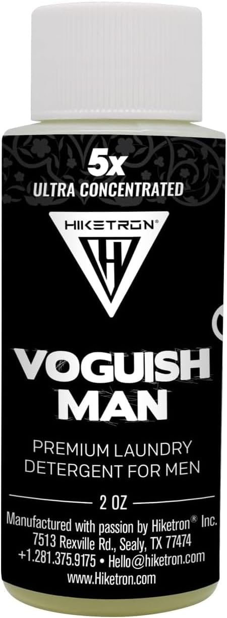 Masculine Scents Sample Pack, Liquid Laundry Detergent, 5x Ultra Concentrated, Tough Stains Remover, 2 FL OZ X 4.