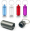 EFFIET 5 Packs Mini Keychain Pill Holder Fob, Waterproof Portable Tablets Container Case for Outdoor Camping