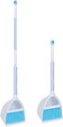 Mini Broom and Dustpan for Home Kitchen Sweeping, Kids (White+Blue)