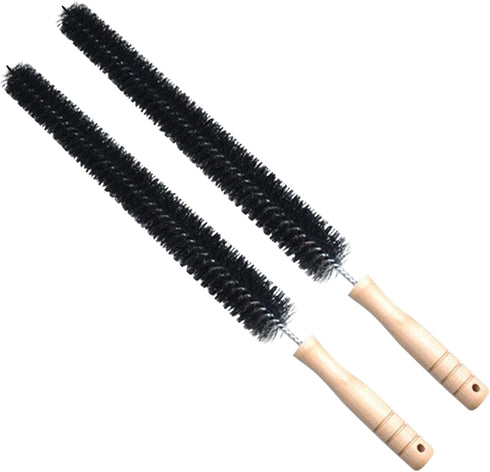 2 Pack Radiator Brush, 40 cm Long Flexible Vent Cleaner with Wooden Handle for Refrigerators and Baseboards