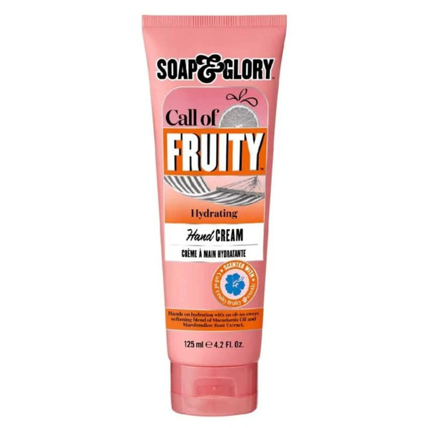 Soap & Glory Hand Food Hand Cream with Marshmallow Extract & Vitamin E, Tropical Fruit + Hibiscus Scent, 125 ml