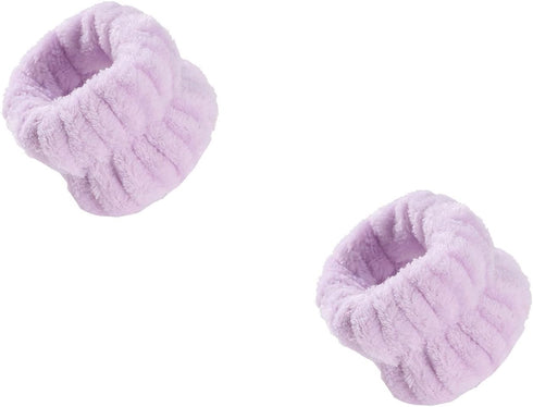 Sowaka 2 Pcs Wrist Spa Washband, Microfiber Soft Tower Wrist Scrunchies for Women Girls, Prevent Liquid Spilling