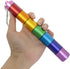 Portable Pill Case Keychain Waterproof 7 Days Pill Holder Travel Container for Outdoor Camping (Rainbow)